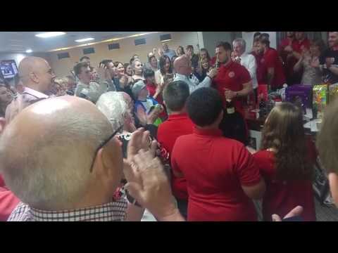 BILLY SHARP WINS PLAYERS PLAYER AWARD (just back from Northampton)