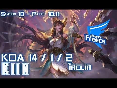 AFs Kiin IRELIA vs KARMA Top - Patch 10.11 KR Ranked