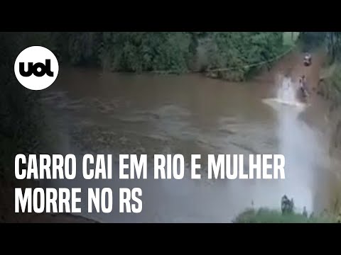 Carro cai em rio e mulher morre em Mato Queimado, RS