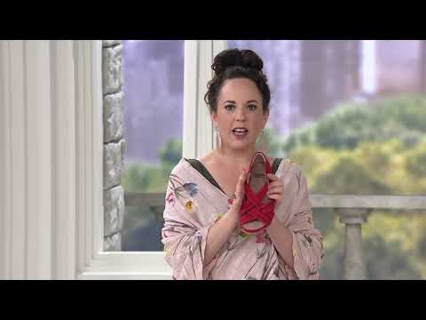 Earth Scrunched Nubuck Cross-Strap Wedges - Ficus Gemini on QVC