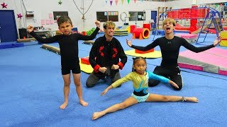OUR LITTLE BROTHER VS SISTER GYMNASTICS BATTLE!
