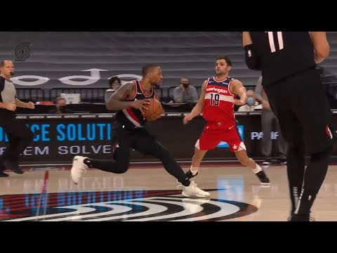 Damian Lillard hitting from the logo is becoming way to casual | Wizards vs Blazers