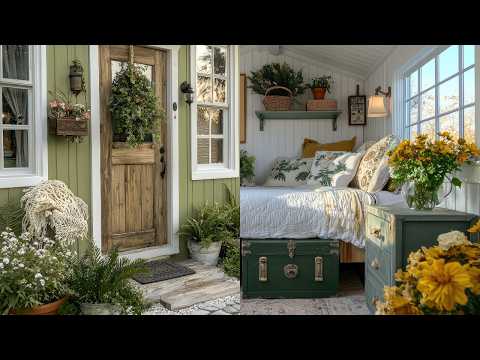Granny’s Tiny Green Cottage Tour 🍃 Vintage Decor, Thrifted Treasures & Cozy Vibes!