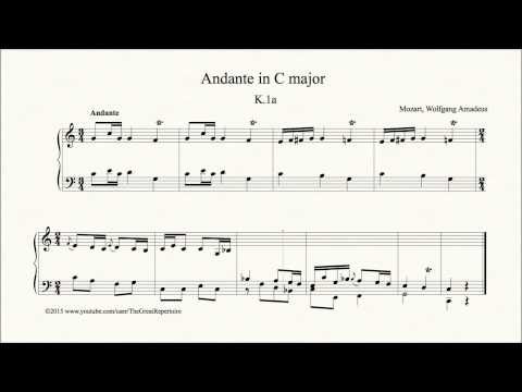 Mozart, Andante in C major, K.1a