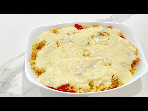 DELICIEUX GRATIN DE PÂTES AUX ESCALOPES ET À LA BECHAMEL RECETTE FACILE