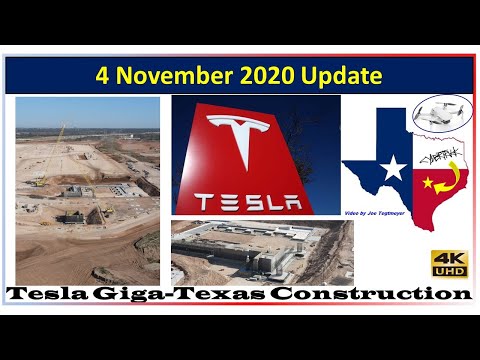 Tesla Gigafactory Texas 4 November 2020 Cyber Truck & Model Y Factory Construction Update (09:30AM)