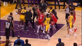 Rockets vs Lakers - Full Fight (Punches) - Ingram, Rondo, CP3 get ejected!