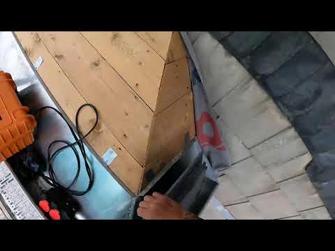 Fuß ansetzen und Schieferkehle  - Teil 54 - Schieferdach Goldener Löwe Freital