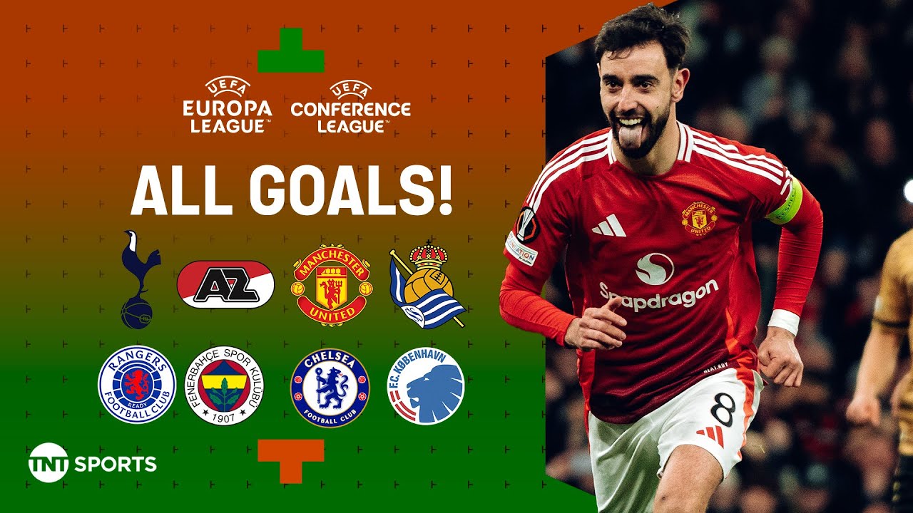 Bruno Fernandes Hat-Trick 🔥| BRITISH | Europa & Conference League Round Of 16 Second Leg Highlights