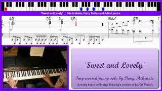 Sweet and Lovely - solo jazz piano lesson