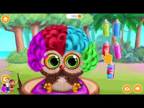 73 Fun Baby Animals Care Kids Games Learn Colors with Jungle Animal Hair Salon Games for Children