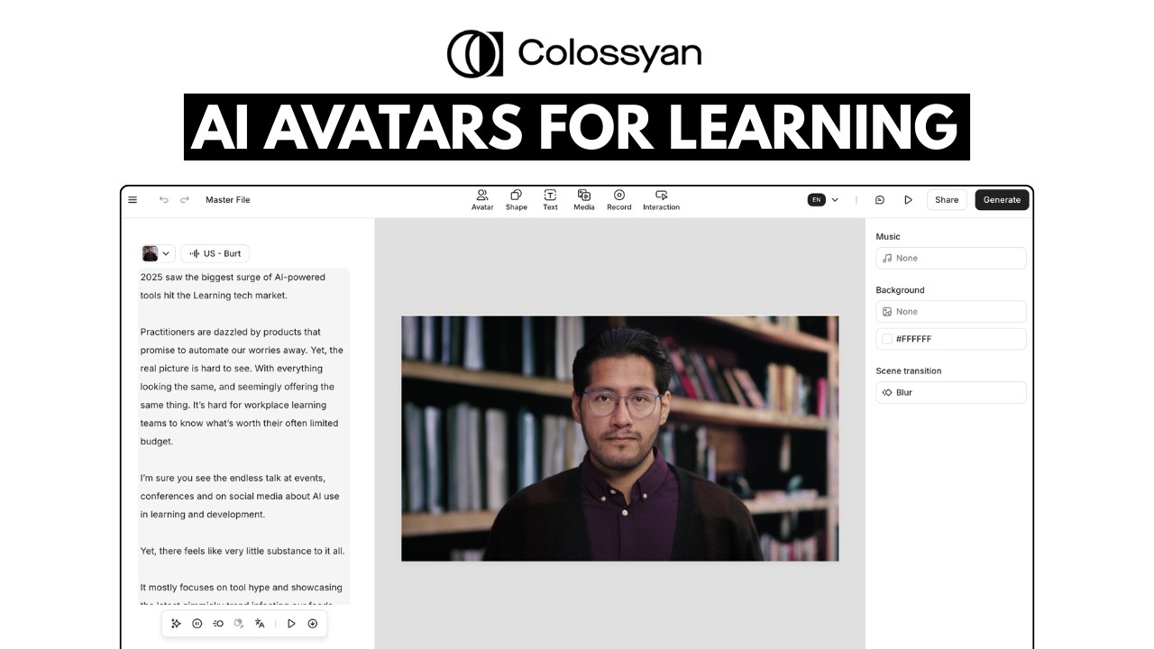 The Best AI Video Avatars for L&amp;D? (Colossyan Full Platform Review) video thumbnail