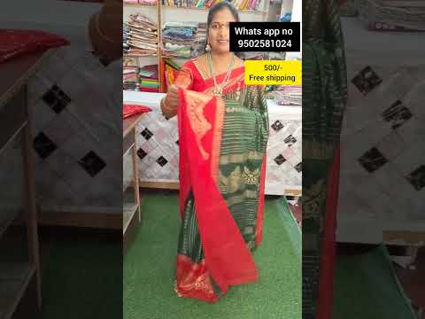 Beautiful Georgette single colour sarees with Mika print design