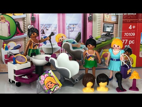 PLAYMOBIL BEAUTY SALON PLAY BOX. Unboxing and toy play.