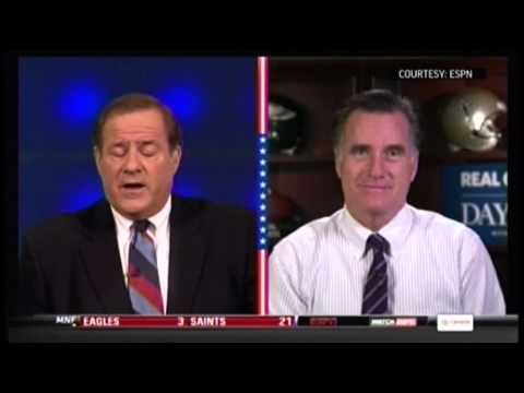 ESPN airs Obama, Romney halftime interviews