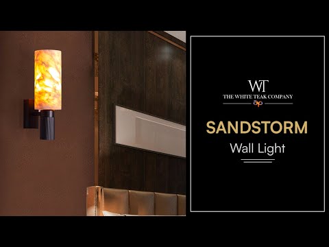 Sandstorm Black Alabaster Wall Light | Wall Lights | White Teak