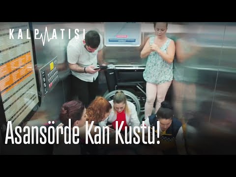 Asansörde kan kustu!