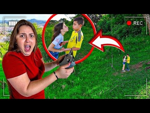 flagrei o João Ismael beijando a aninha pelos drones