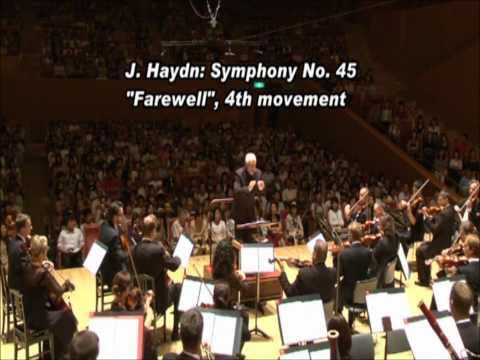 Concerto Classic Wien: Joseph Haydn, Abschieds-Symphonie Nr. 45, 4. Satz "Farewell"