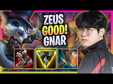 ZEUS IS SO GOOD WITH GNAR! - T1 Zeus Plays Gnar TOP vs Wukong! | Season 2024