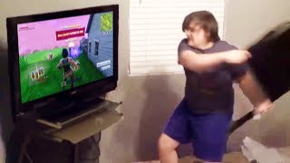 KID DESTROYS $5,000 TV OVER FORTNITE (RAGE)