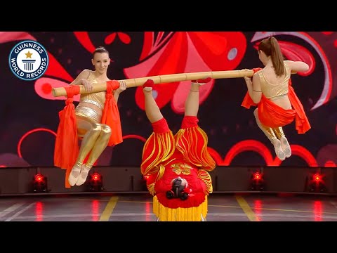 Spinning People with Your Feet World Record