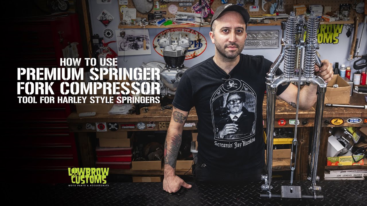 How To Use Premium Springer Fork Compressor Tool For Harley-Davidson Style Springers
