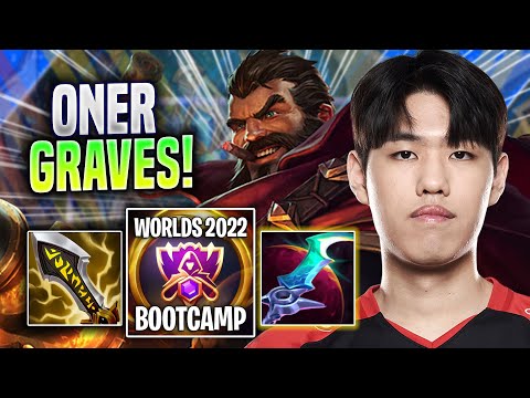 ONER IS SO CRAZY WITH GRAVES! - T1 Oner Plays Graves JUNGLE vs Kindred! | Bootcamp 2022