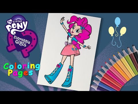 Pinkie Pie Coloring Page. #EquestriaGirls Coloring book. Coloring #forKids Video