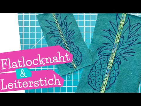 Flatlocknaht & Leiterstich mit der Overlock | 3-Faden Flachnaht | Wendenaht | Nähen | mommymade