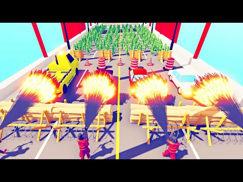 Bridge Zombie 100 Units vs God Units - Totally Accurate Battle Simulator TABS
