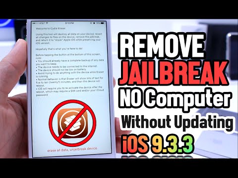 How to Remove Jailbreak No Computer & Without Updating iOS 9.3.3