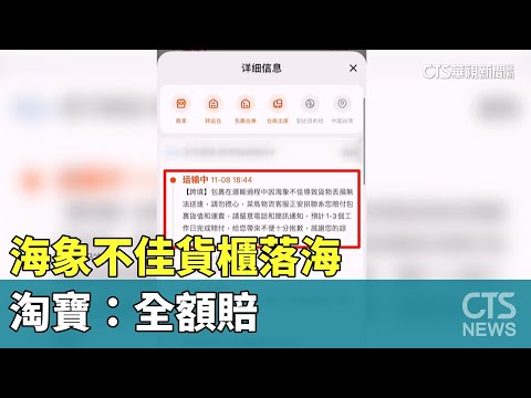 搶雙11優惠...海象不佳貨櫃落海　淘寶：全額賠