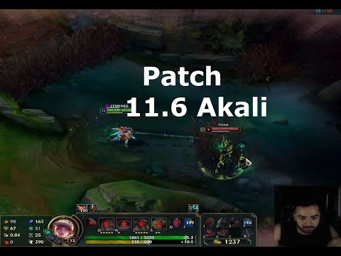 Akali Patch 11.6 Gameplay (early-late, behind-ahead,plays-fails)