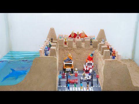 Huge Unbreakable Sand Castle Dam? - LEGO DAM BREACH EXPERIMENT