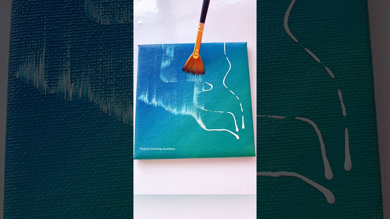 Northern lights Aurora #painting #art #shorts #satisfying