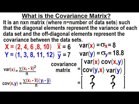 Covariance 1 of 17 What is Covariance in Relation to Variance and Correlation