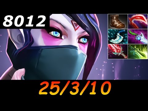 Dota 2 Templar Assassin 8012 MMR 25/3/10 (Kills/Deaths/Assists) Ranked Full Gameplay