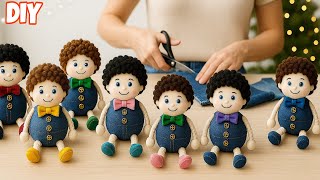Turn Old Jeans into beautiful denim dolls /Step by step tutorial/ Recycling idea