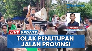 Tolak Penutupan Jalan Provinsi, Puluhan Warga Gelar Aksi Turun ke Jalan Demo ke DPRD Tangsel