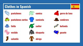 Spanish Clothes Flashcard Videos