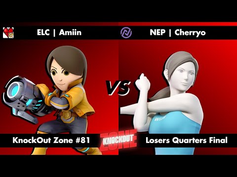 KnockOut Zone #81 - SSBU Losers Quarters Final - Amiin (Mii Gunner) vs Cherryo (Wii Fit Trainer)
