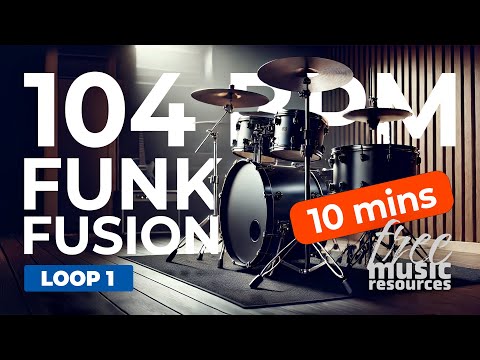 Funk Fusion Drum Loop – 104 BPM | Practice & Jam Track – Loop 1