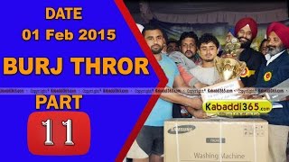 Burj Thror (Bathinda)Kabaddi Tournament 1 Feb 2015 Part 1 by Kabaddi365.com