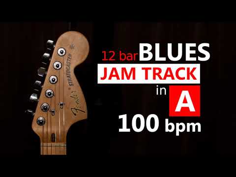 Blues Backing Track in A (12 bar, 100 bpm)