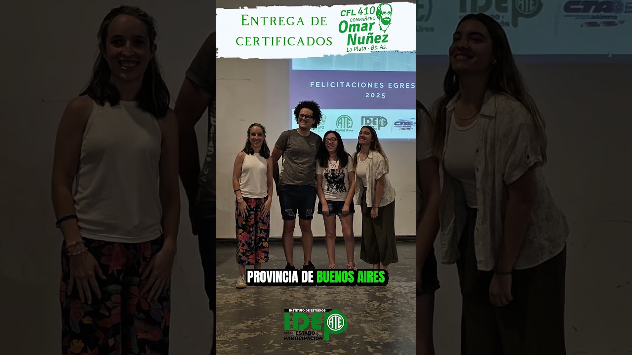Entrega de certificados del CFL N.º 410