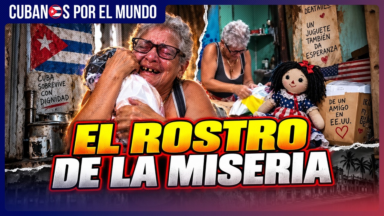 Abuela en Cuba llora al recibir la primera muñeca de su vida