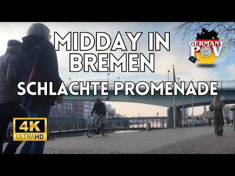 Midday in Bremen ☀️ | Schlachte Promenade Sounds & People Watching