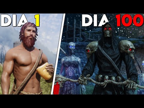 Passei 100 DIAS como um NECROMANTE LENDÁRIO em Skyrim!