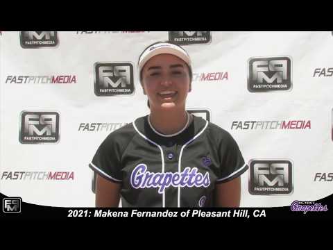 2021 Makena Fernandez Lefty, Outfield and First Base Softball Skills Video - Grapettes 18 Gold